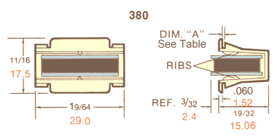 380 Series Snap-In Catch Line Art